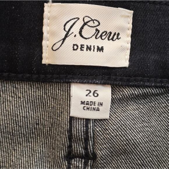 J. CREW Shadow‎ Black 9" Vintage STRAIGHT Jeans Size 26 - Picture 7 of 11